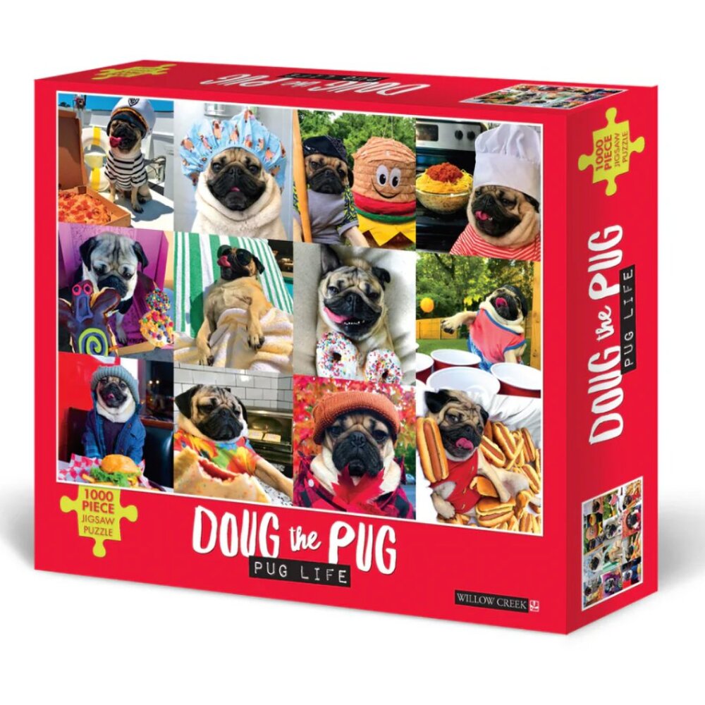 Doug the Pug Jigsaw Puzzle 1000 Piece New Sealed Pug Life